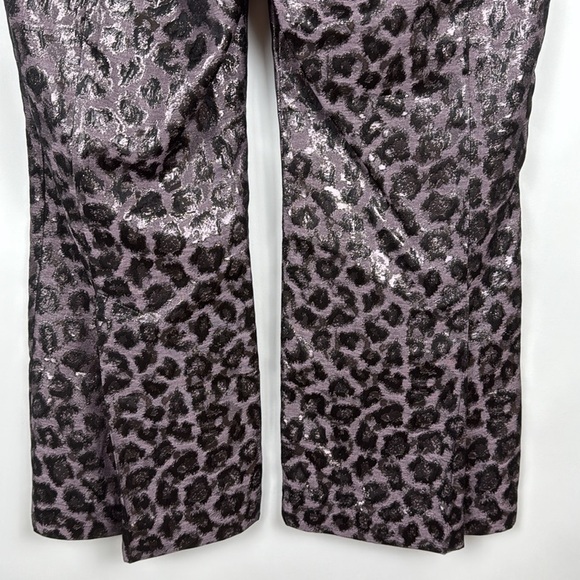 Tanya Taylor Madden Pants in Gray Metallic Animal Print Size 8 - Picture 7 of 13